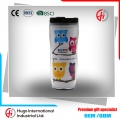 Customized 350ml double wall plastic inserted paper tumbler