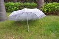 Custom manual open standard size white 3 fold umbrella