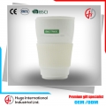 Cheap non-slip ceramic coffee mug with silicone lid