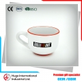 High quality white ceramic coffee mug with handle