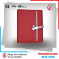 A5 size PU leather cover notebook with metal lock