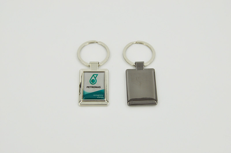 Metal Leather Keychain