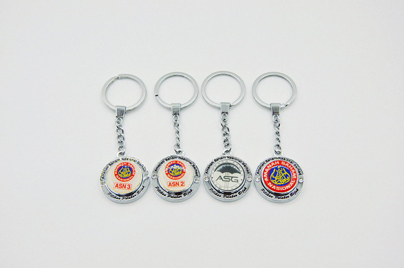 Round Metal Keychain