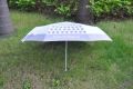 Custom manual open standard size white 3 fold umbrella