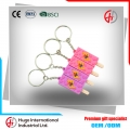 Creative small gifts cute ice cream soft PVC keychain
