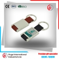 High-quality Business Gifts Corporation Logo Metal+PU Keychain