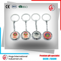 Souvenir Round Metal Rotating Key Chain
