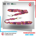 Heated Transfer Printed Logo Metal Hook Polyester Lanyard