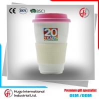 Custom Ceramic Coffee Mug With Silicone Lid