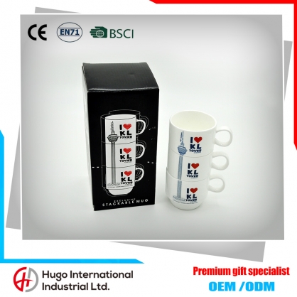Stacked Ceramic Coffee Mug Sets
