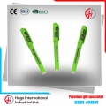 High quality advertising green 0.5mm plastic ballpoint pen