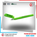 High quality advertising green 0.5mm plastic ballpoint pen
