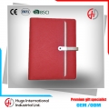 A5 size PU leather cover notebook with metal lock